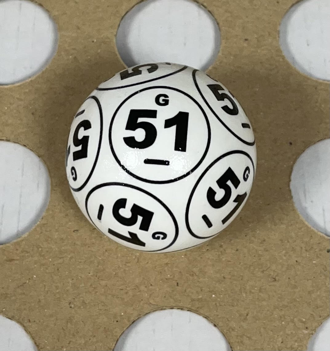 Set de bolas de bingo de 12 caras en color negro