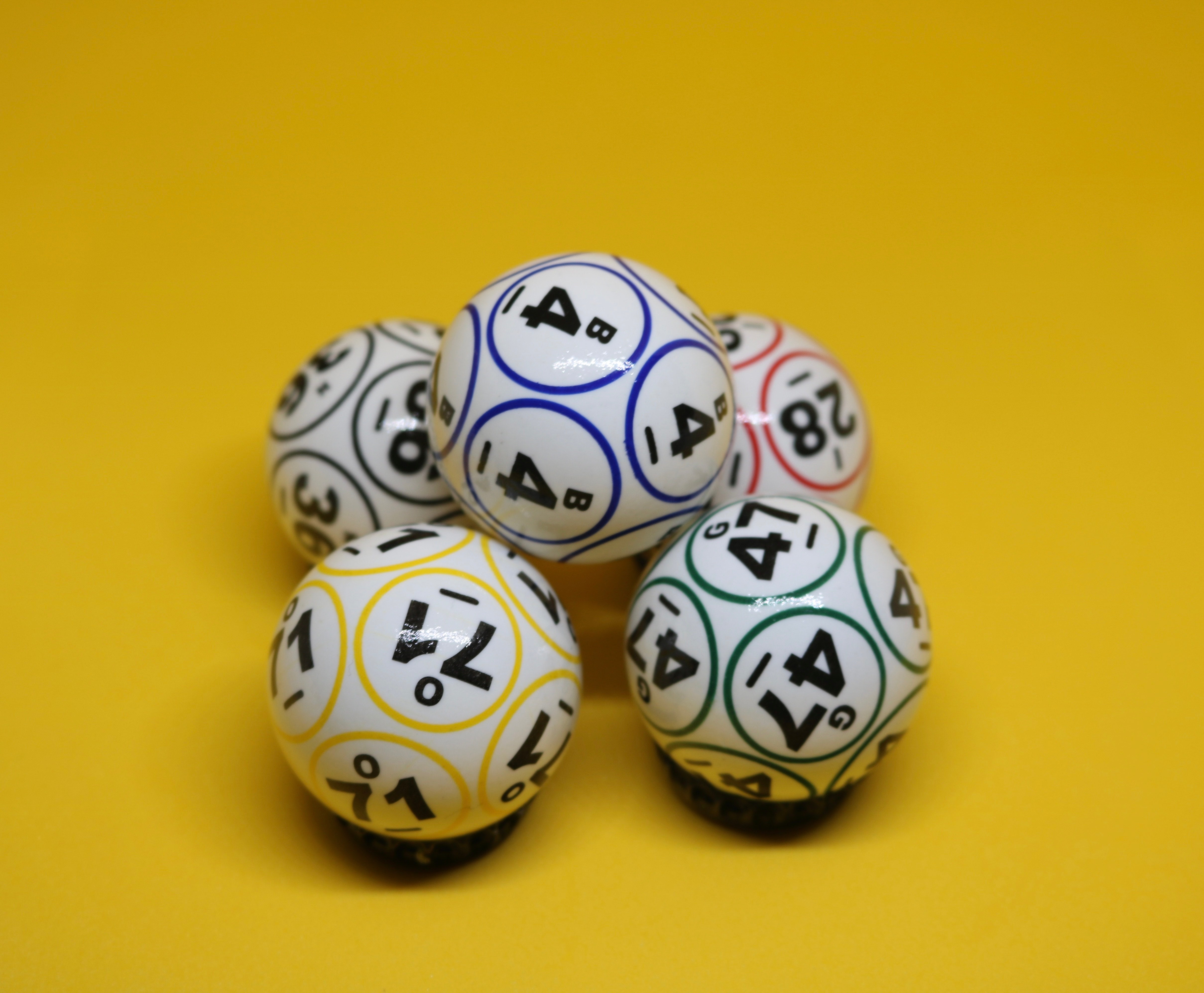 Set de bolas de bingo de 12 caras en dos colores
