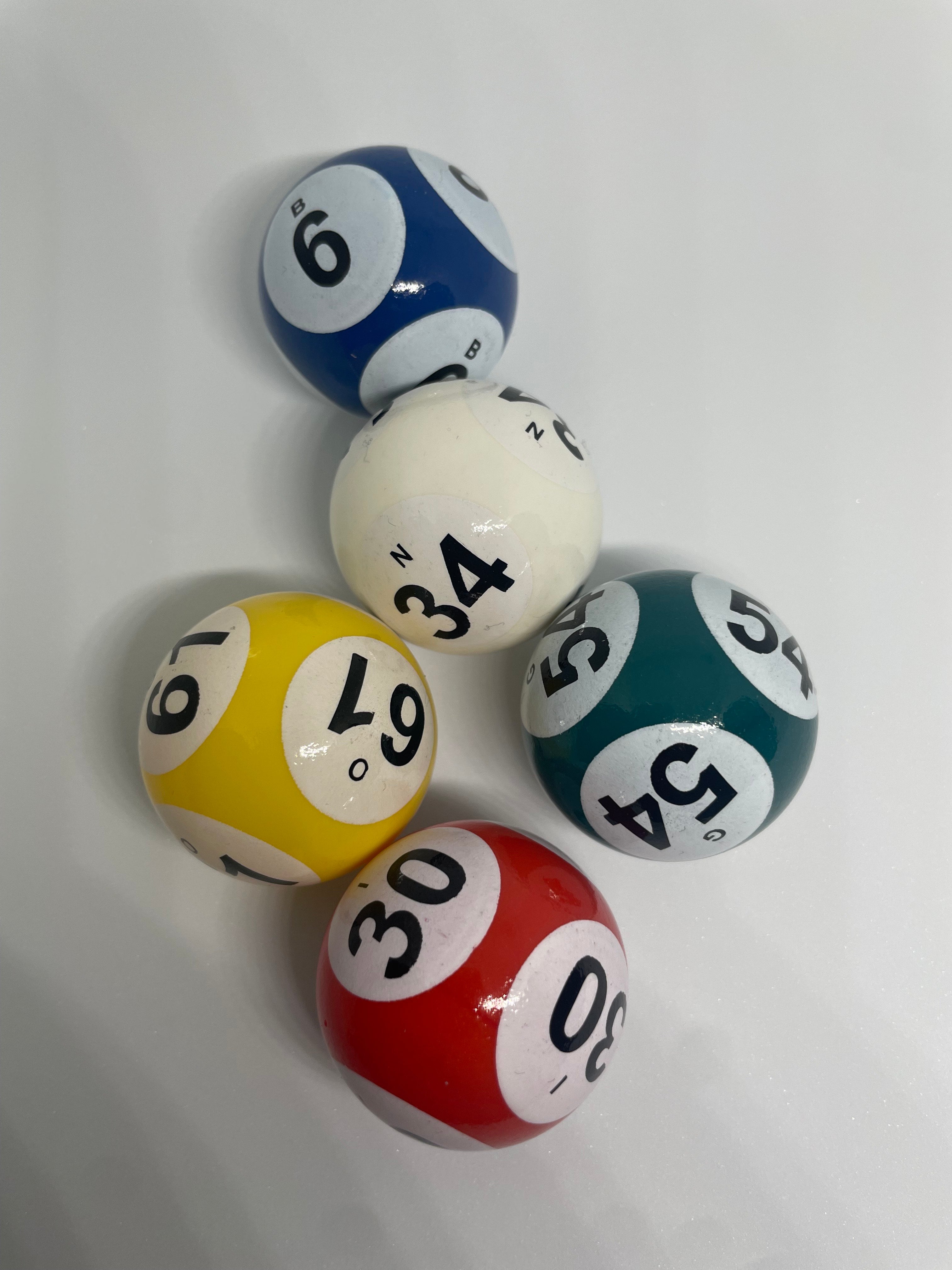 Set de bolas de bingo de 6 caras