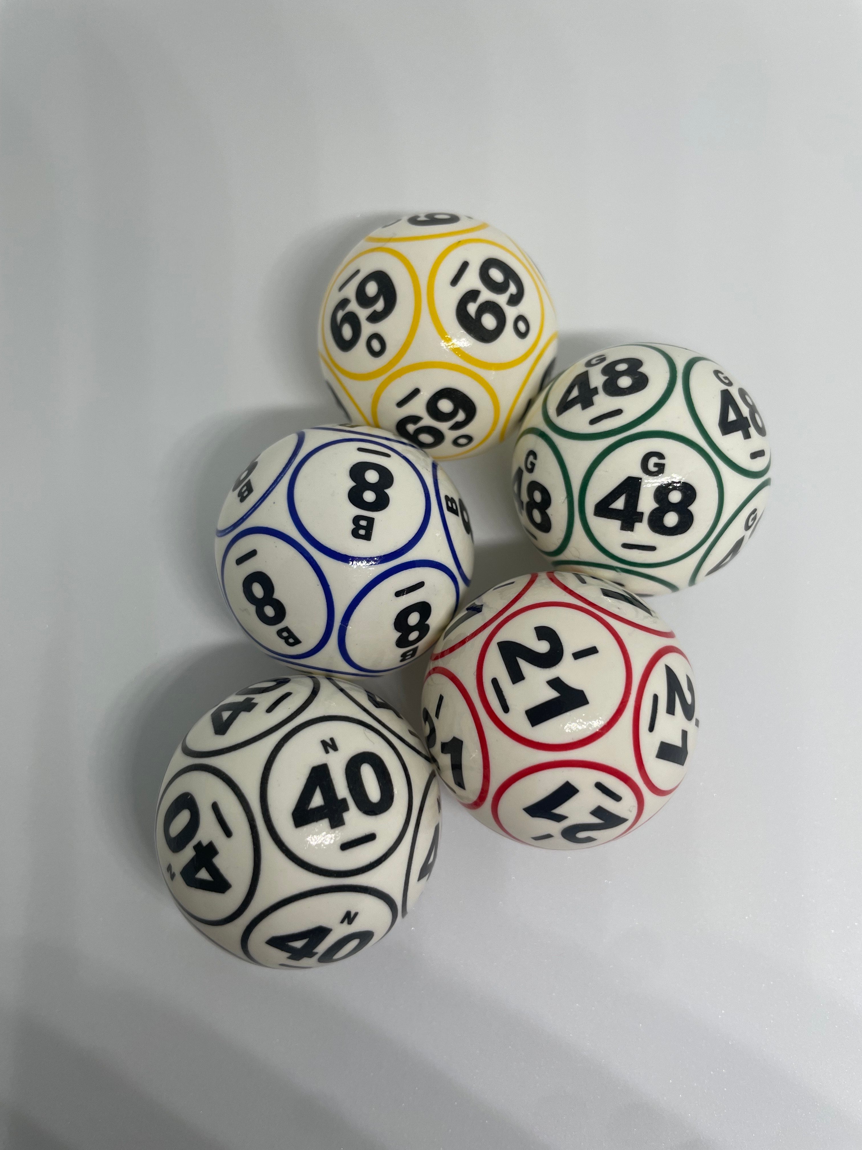 Set de bolas de bingo de 12 caras en dos colores