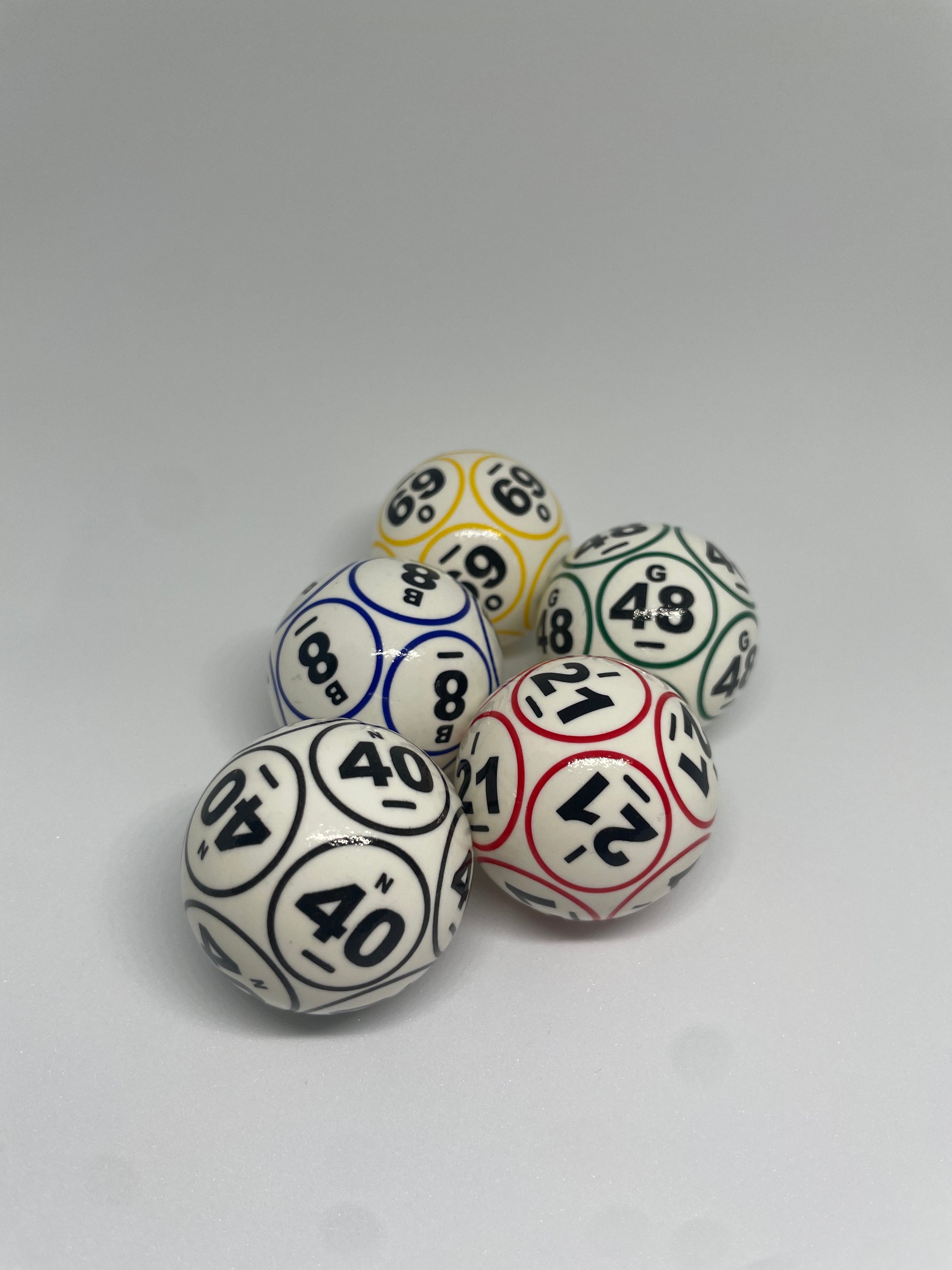 Set de bolas de bingo de 12 caras en dos colores