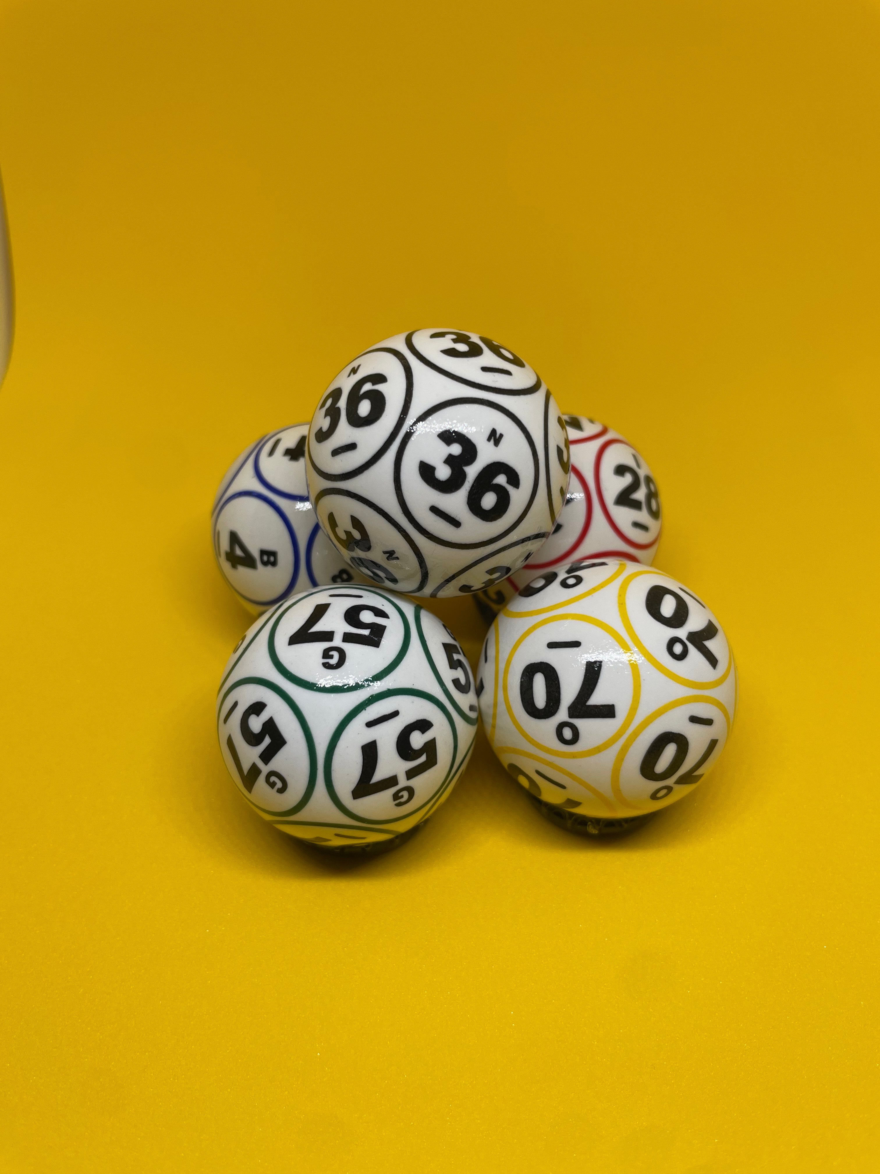 Set de bolas de bingo de 12 caras en dos colores
